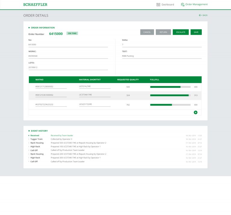 SchaefflerOrder Management Lily Designer