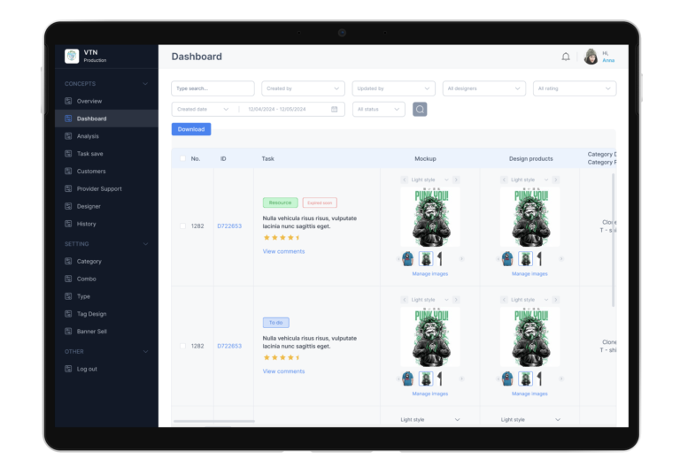 CRM / Admin System – Lily Designer